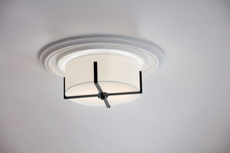 Kichler 52593BK Two Light Flush Mount, Black (3)