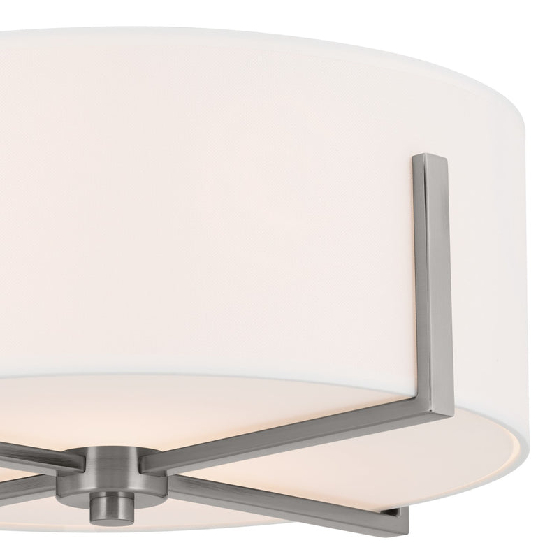 Kichler 52593CLP Two Light Flush Mount, Classic Pewter (2)