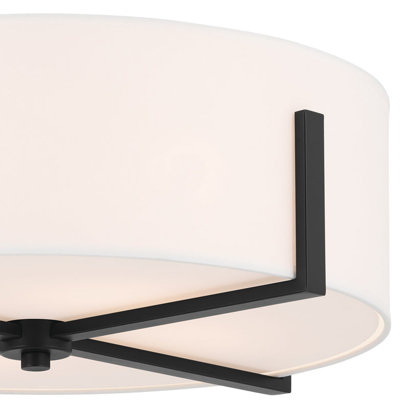 Kichler 52594BK Four Light Flush Mount, Black (2)