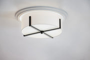 Kichler 52594BK Four Light Flush Mount, Black (3)