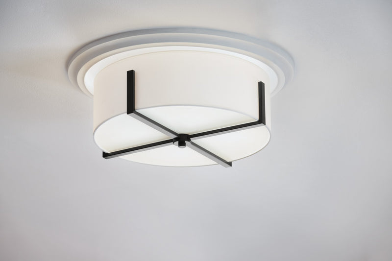 Kichler 52594BK Four Light Flush Mount, Black (3)