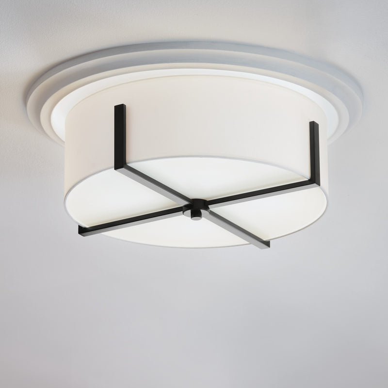 Kichler 52594BK Four Light Flush Mount, Black (4)