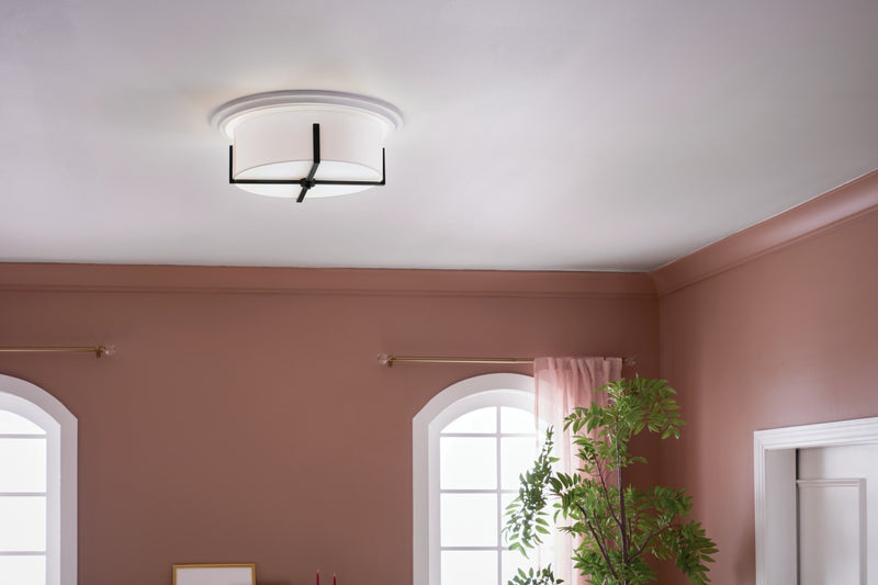 Kichler 52594BK Four Light Flush Mount, Black (5)