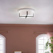 Kichler 52594BK Four Light Flush Mount, Black (6)