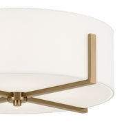 Kichler 52594CPZ Four Light Flush Mount, Champagne Bronze (2)