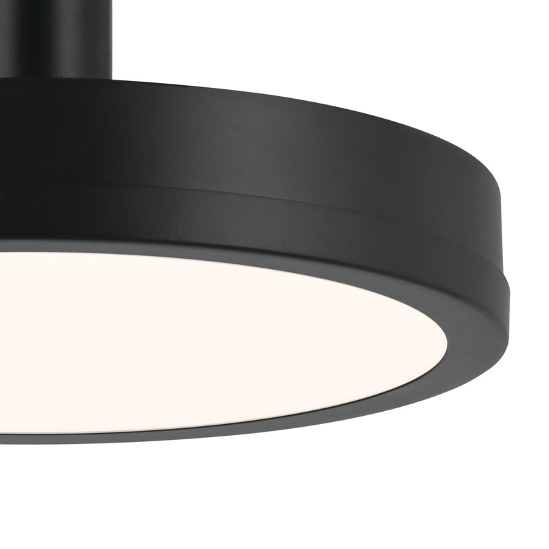 Kichler 52589BK LED Semi Flush Mount, Black (3)