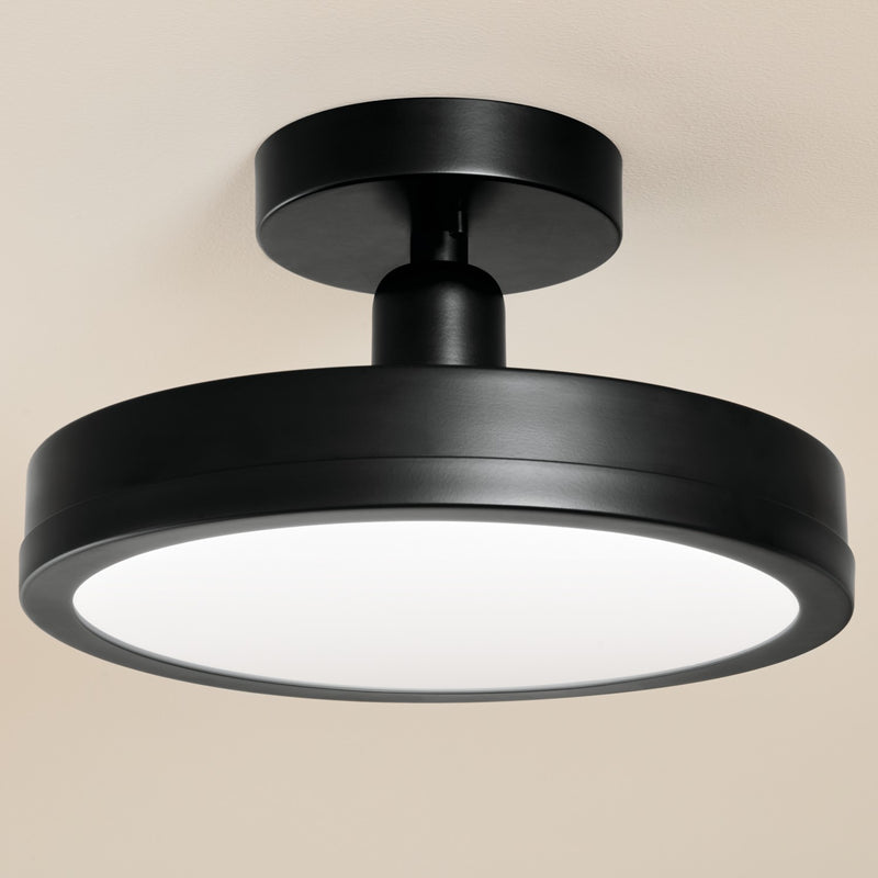 Kichler 52589BK LED Semi Flush Mount, Black (6)