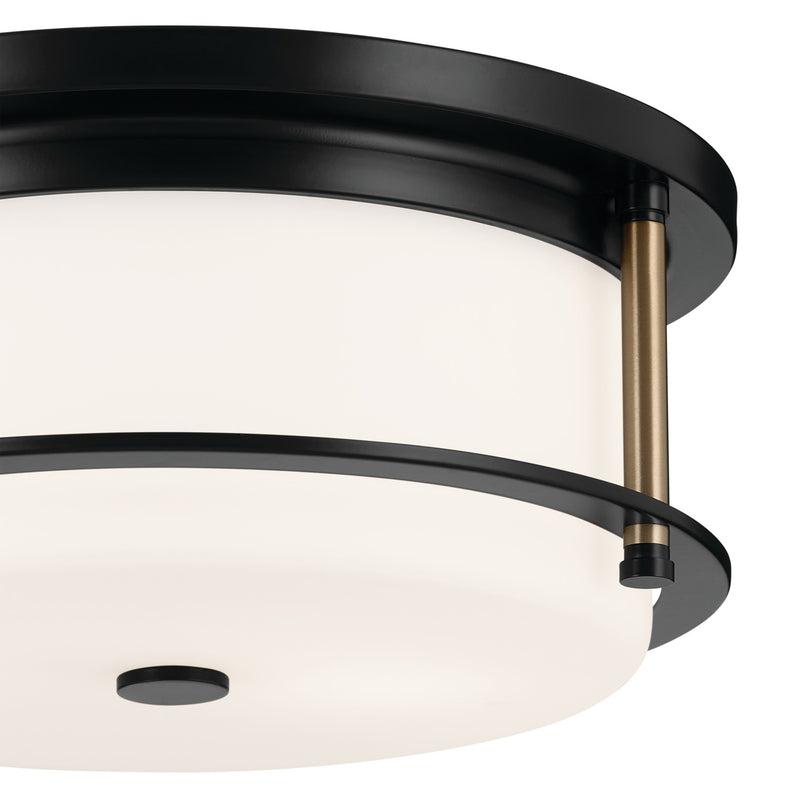 Kichler 52595BKCPZ Two Light Flush Mount, Black (2)