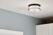 Kichler 52595BKCPZ Two Light Flush Mount, Black (3)