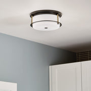 Kichler 52595BKCPZ Two Light Flush Mount, Black (4)