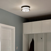 Kichler 52595BKCPZ Two Light Flush Mount, Black (6)