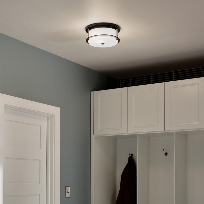 Kichler 52595BKCPZ Two Light Flush Mount, Black (6)