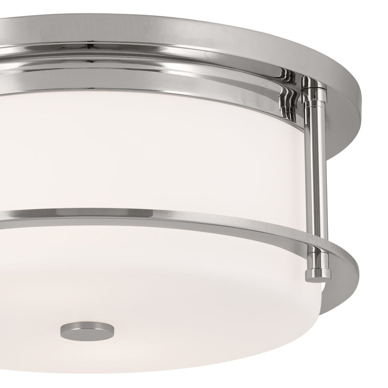 Kichler 52595PN Two Light Flush Mount, Polished Nickel (2)