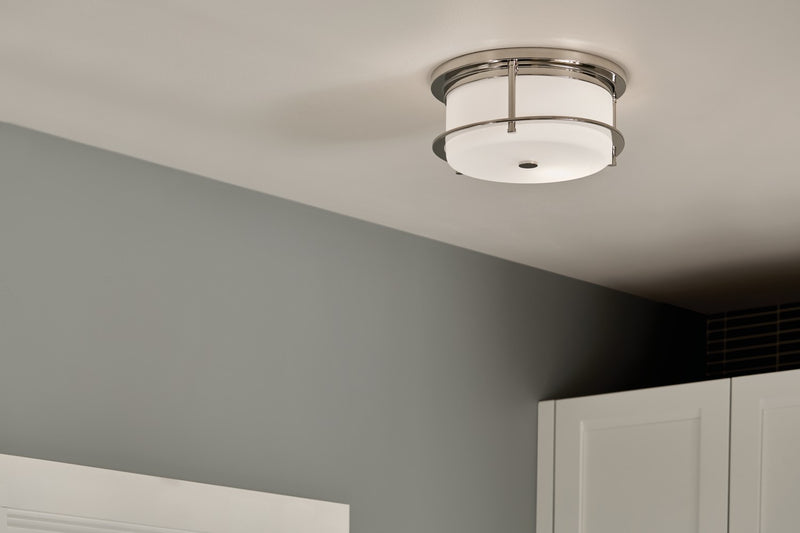 Kichler 52595PN Two Light Flush Mount, Polished Nickel (3)