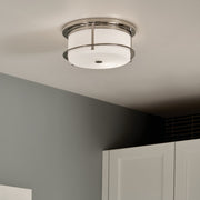 Kichler 52595PN Two Light Flush Mount, Polished Nickel (4)