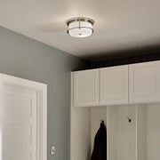 Kichler 52595PN Two Light Flush Mount, Polished Nickel (6)