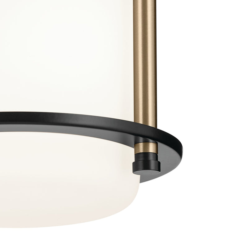 Kichler 52596BKCPZ One Light Flush Mount, Black (2)