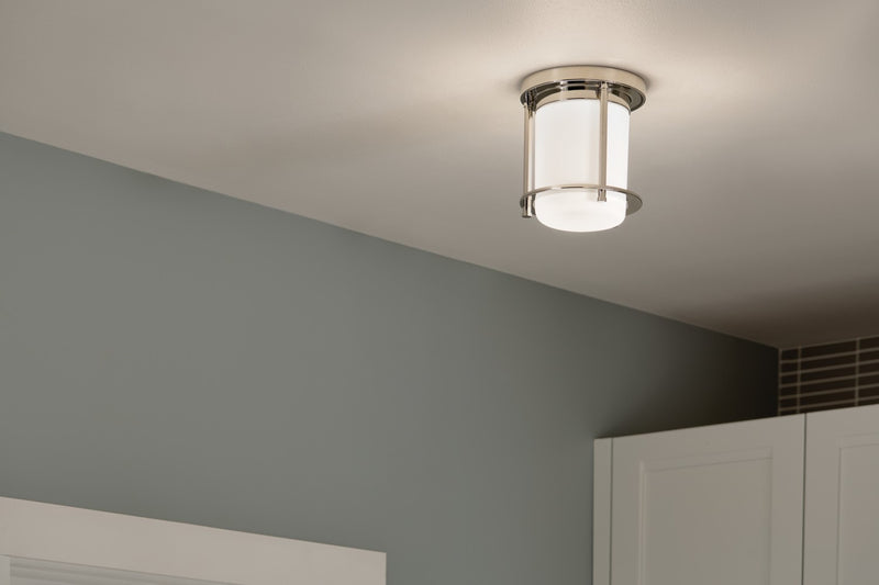 Kichler 52596PN One Light Flush Mount, Polished Nickel (3)