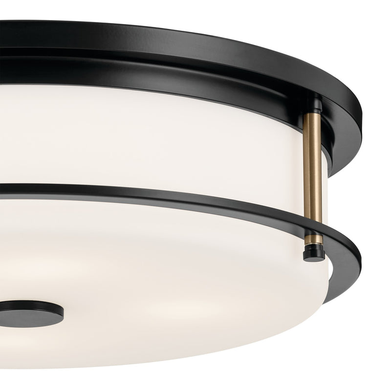 Kichler 52597BKCPZ Four Light Flush Mount, Black (2)