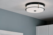 Kichler 52597BKCPZ Four Light Flush Mount, Black (3)