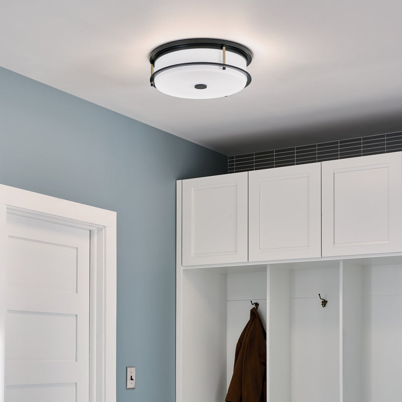 Kichler 52597BKCPZ Four Light Flush Mount, Black (6)
