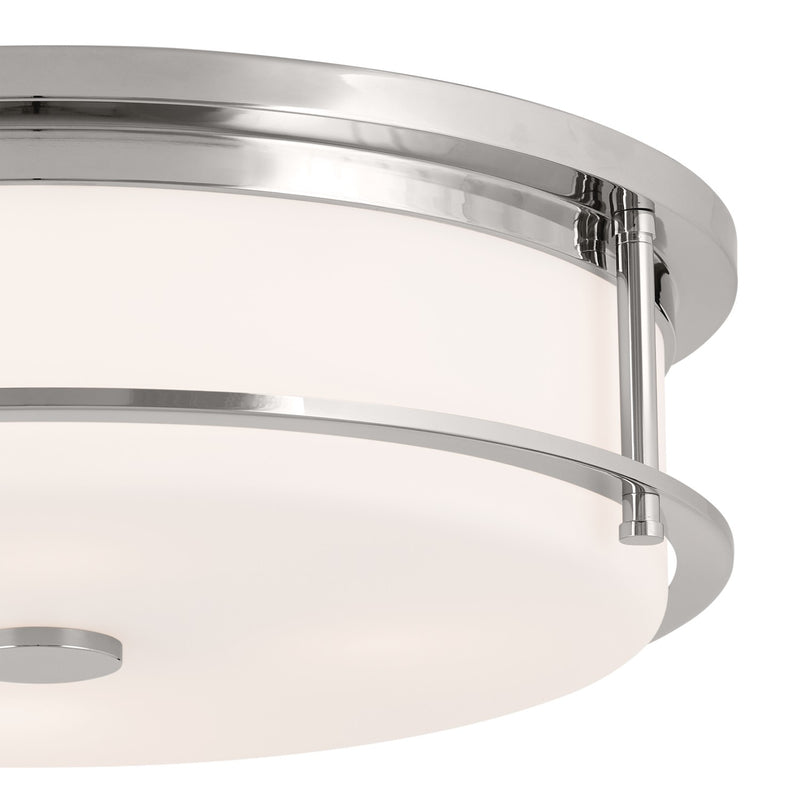 Kichler 52597PN Four Light Flush Mount, Polished Nickel (2)
