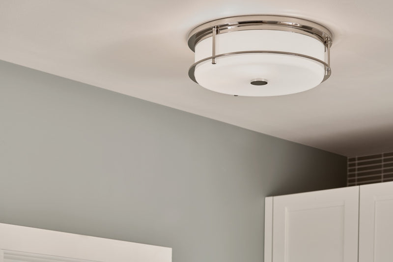 Kichler 52597PN Four Light Flush Mount, Polished Nickel (3)