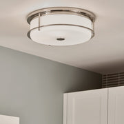 Kichler 52597PN Four Light Flush Mount, Polished Nickel (4)