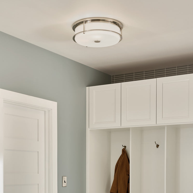 Kichler 52597PN Four Light Flush Mount, Polished Nickel (6)