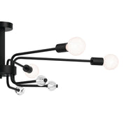 Kichler 52602BK Six Light Semi Flush Mount, Black (2)