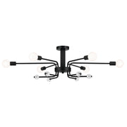 Kichler 52602BK Six Light Semi Flush Mount, Black (3)
