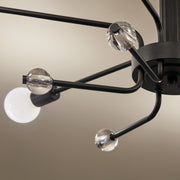 Kichler 52602BK Six Light Semi Flush Mount, Black (6)