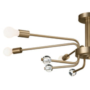 Kichler 52602CPZ Six Light Semi Flush Mount, Champagne Bronze (2)
