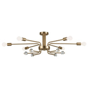Kichler 52602CPZ Six Light Semi Flush Mount, Champagne Bronze (3)