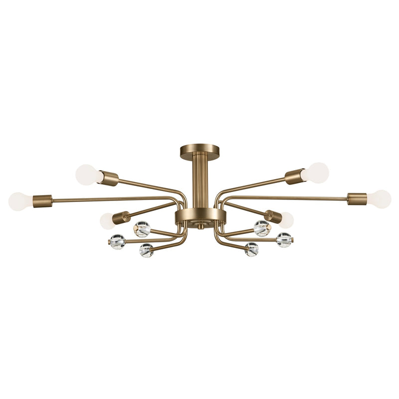 Kichler 52602CPZ Six Light Semi Flush Mount, Champagne Bronze (3)