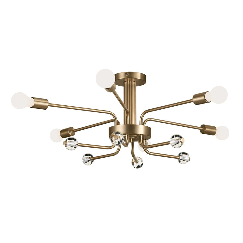 Kichler 52602CPZ Six Light Semi Flush Mount, Champagne Bronze (4)