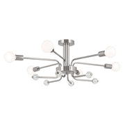 Kichler 52602PN Six Light Semi Flush Mount, Polished Nickel (4)