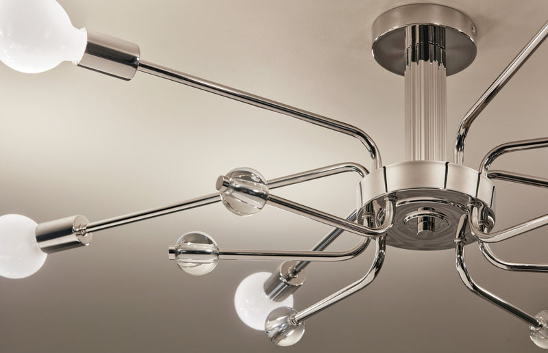 Kichler 52602PN Six Light Semi Flush Mount, Polished Nickel (5)