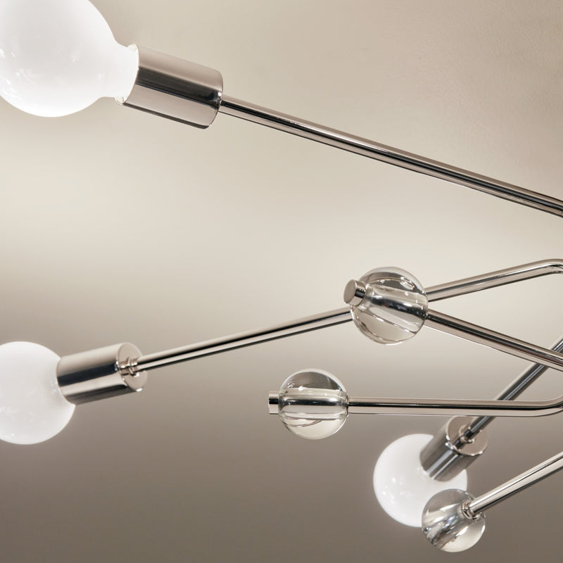 Kichler 52602PN Six Light Semi Flush Mount, Polished Nickel (6)