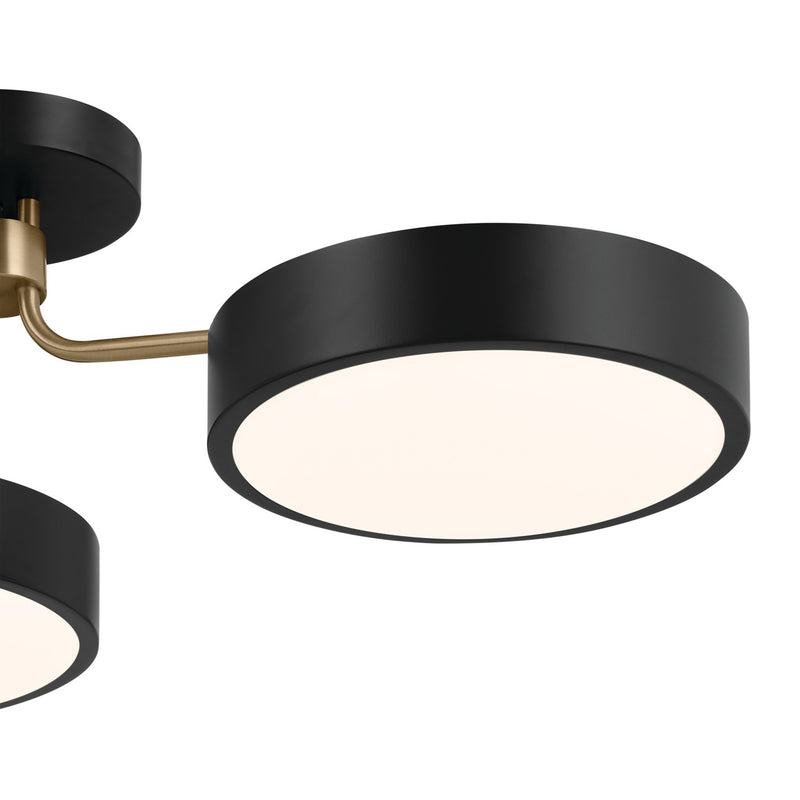 Kichler 52604BKCPZ LED Semi Flush Mount, Black (2)