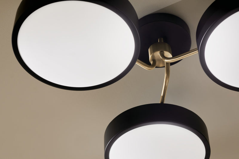 Kichler 52604BKCPZ LED Semi Flush Mount, Black (3)