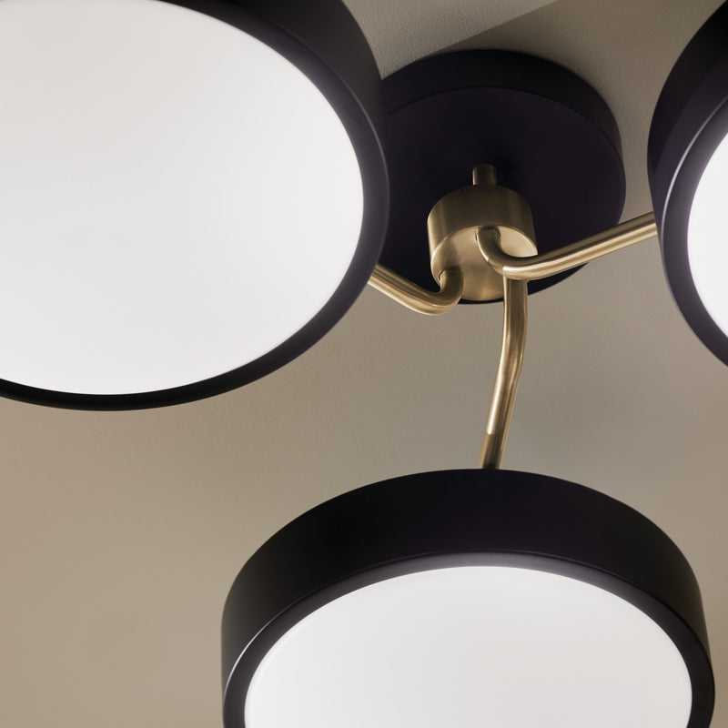 Kichler 52604BKCPZ LED Semi Flush Mount, Black (4)