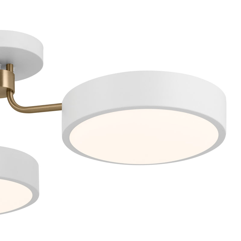 Kichler 52604WHCPZ LED Semi Flush Mount, White (2)