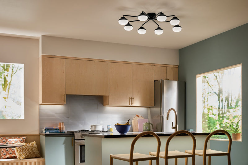Kichler 52608BK LED Semi Flush Mount, Black (6)