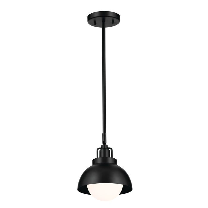 Kichler 52601BK Niva One Light Semi Flush Mount, Black Alternate Image.jpg