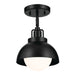 Kichler 52601BK Niva One Light Semi Flush Mount, Black Alternate Image 4.jpg