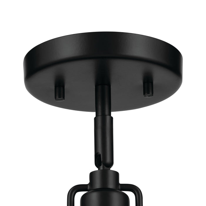 Kichler 52601BK Niva One Light Semi Flush Mount, Black Alternate Image.jpg