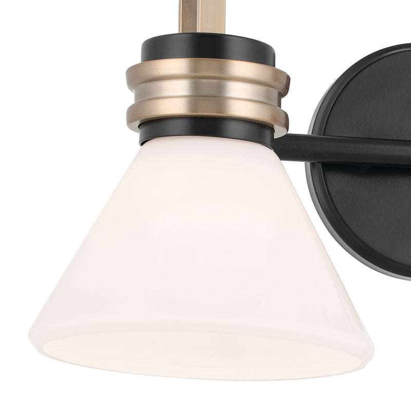 Kichler 55154BK Two Light Bath, Black (2)