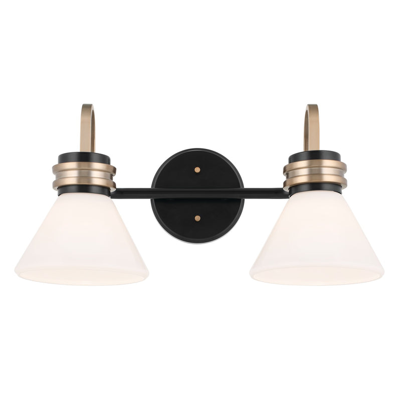 Kichler 55154BK Two Light Bath, Black (3)