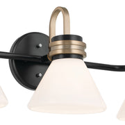 Kichler 55155BK Three Light Bath, Black (2)